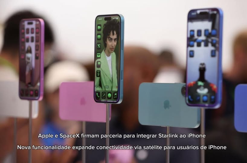 Apple e SpaceX firmam parceria para integrar Starlink ao iPhone