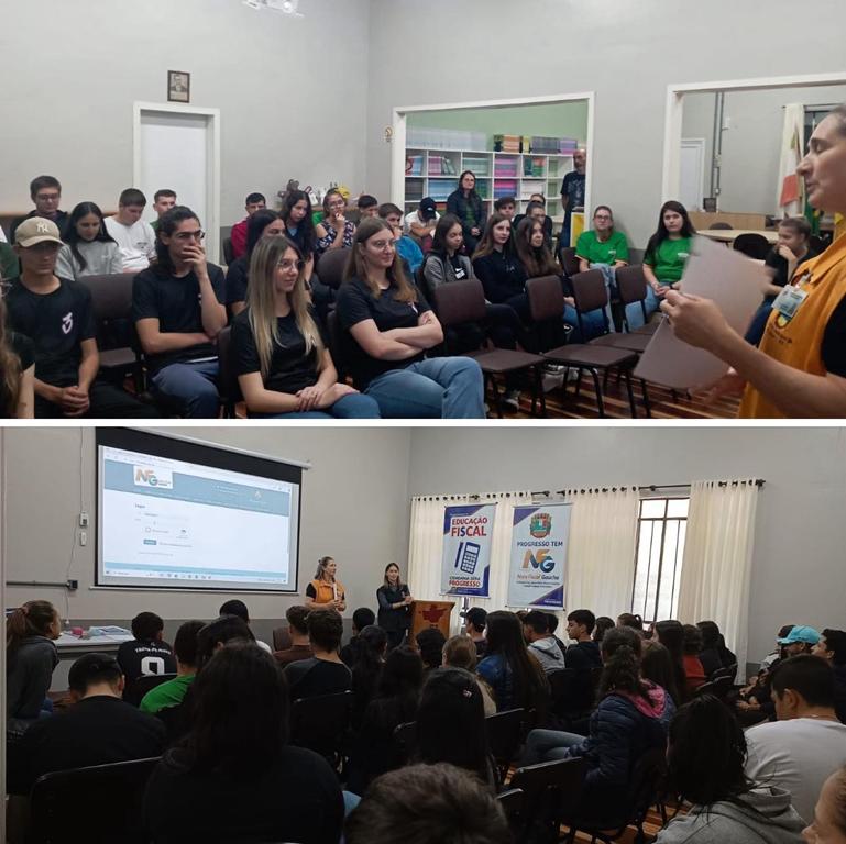 Educação Fiscal é tema de ação na Escola São Francisco em Progresso