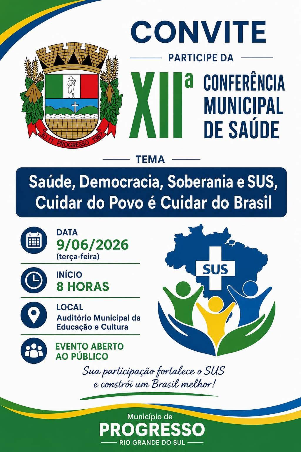Progresso realiza XII Conferência Municipal de Saúde 