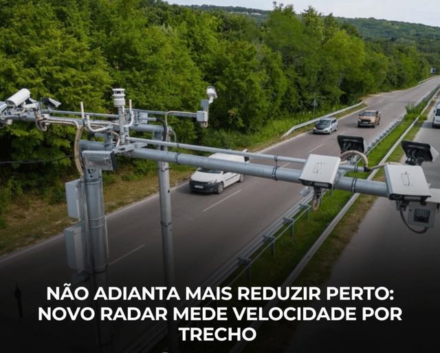 Sistema experimental em rodovias brasileiras monitora média de velocidade ao longo do percurso.